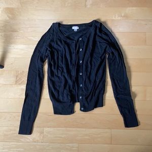 Cat and Jack kids cardigan sweater in black.
